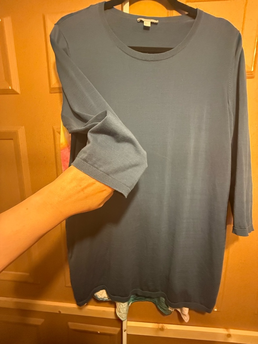 COS Pale Blue Ribbed Knit Top - Picture 4 of 14